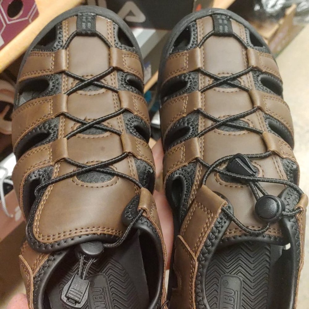 Khombu Men's Travis 1179295 Closed Toe Active Brown Fisherman Sandals - Picture 4 of 11